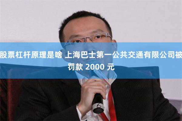 股票杠杆原理是啥 上海巴士第一公共交通有限公司被罚款 2000 元