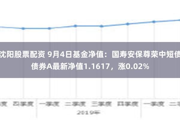 沈阳股票配资 9月4日基金净值：国寿安保尊荣中短债债券A最新净值1.1617，涨0.02%