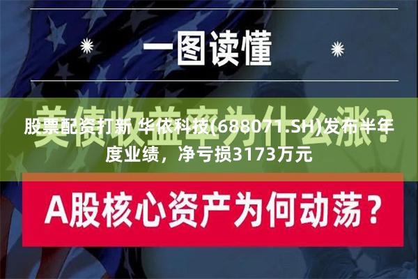 股票配资打新 华依科技(688071.SH)发布半年度业绩，净亏损3173万元