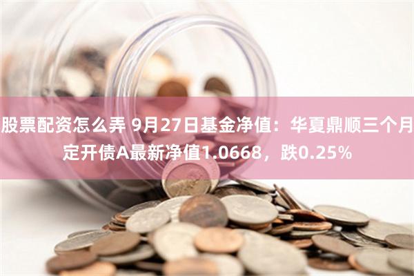 股票配资怎么弄 9月27日基金净值：华夏鼎顺三个月定开债A最新净值1.0668，跌0.25%