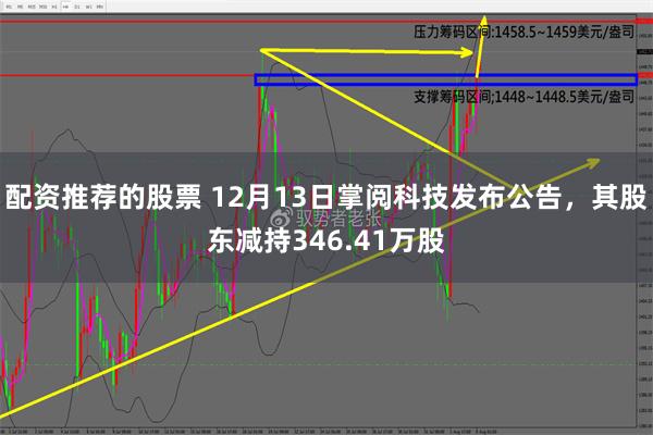 配资推荐的股票 12月13日掌阅科技发布公告，其股东减持346.41万股