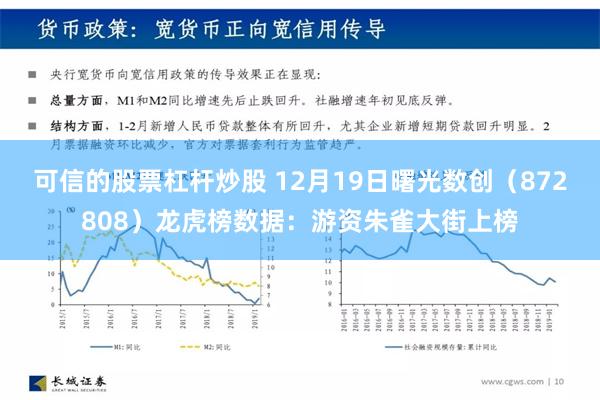 可信的股票杠杆炒股 12月19日曙光数创（872808）龙虎榜数据：游资朱雀大街上榜